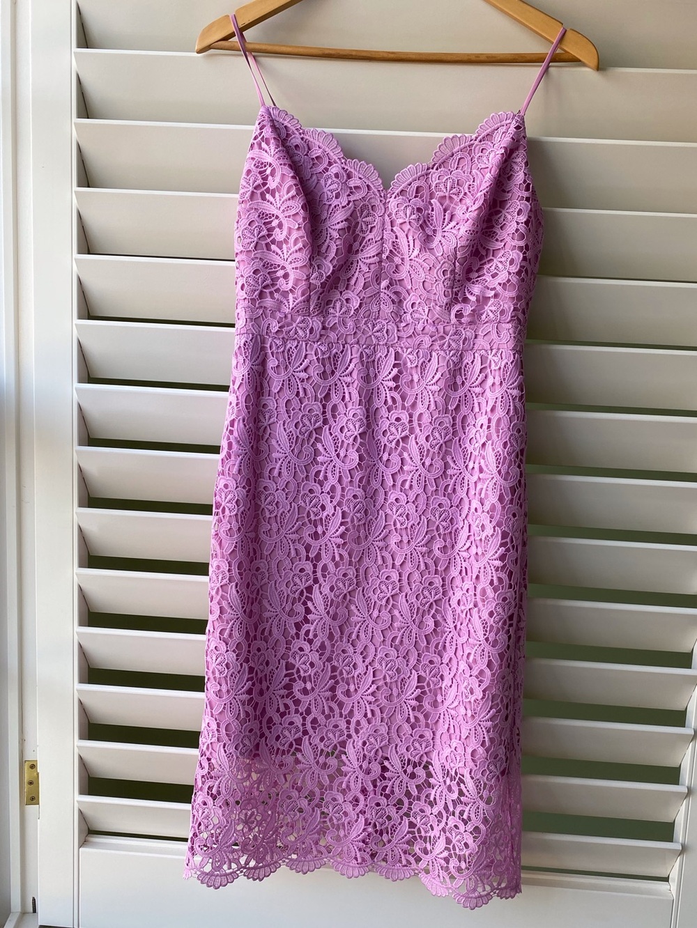 J. Crew Lilac/pink Lace Midi Spaghetti strap Dress